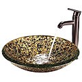 Vigo Triton Tempered Glass Vessel Sink Set