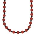 Red Agate and Onyx Bead Necklace