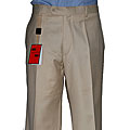 Mantoni Men's Camel Wool Flat-front Pants