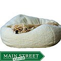 32-inch Sherpa Puff Ball Pet Bed