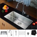 Kraus Stainless Steel Undermount Kitchen Sink, Chrome Faucet/ Dispenser