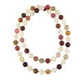 DaVonna Sterling Silver Carnelian and Jade Beaded Necklace