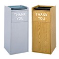 Safco Wood Tray Top Waste Receptacle