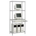 Safco 30-inch Metallic Grey Wire LAN Management System