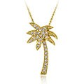 Icz Stonez 18k Goldplated Sterling Silver Cubic Zirconia Palm Tree Necklace