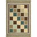 Free indicative article on kilim Persian Hand-woven Dakota Wool Rug (7'6 x 9'6)