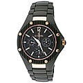 Le Chateau Men's 'Bello' Goldtone-accented Ceramic Watch