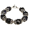 Silver Faceted Glass Bracelet (Thailand)