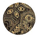 Hand-tufted Paisley Brown Wool Rug (6' Round)