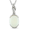 10k White Gold Opal Fashion Necklace