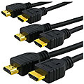 Black 6-foot HDMI Cables (Pack of 3)