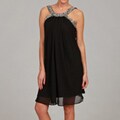 Scarlett Nite Women's Beaded Chiffon Trapeze Dress