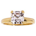 14k Gold Overlay Asscher-cut Cubic Zirconia Solitaire Ring
