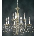 Monterrey 9-light Two-tier Venetian Silver Chandelier