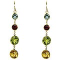 Hooka Shisha Free Helpful Knowledgebase 14k Yellow Gold Multi-colored Gemstone Dangle Earrings