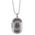 Sterling Essentials Sterling Silver 30-inch Wounded Warrior Project US Navy Dogtag Locket Necklace