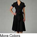 Sandro Women's Poplin Notch Collar Dress