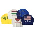 Adult Latex Swim Cap Flag Variety Pack (5 caps)