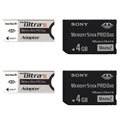 Search for info on Pro Set here! Sony 4GB Memory Stick Pro Duo Mark 2 with SanDisk Ultra II Card Adapters ( Case of 2 of each )