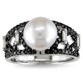 14k Gold Pearl and 1/2ct TDW Diamond Ring (H-I, I1-I2) (8.5-9 mm)