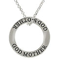 Sterling Silver 'God Mother' Affirmation Necklace
