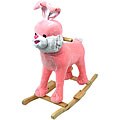 Pink Plush Rocking Easter Bunny