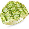 Yellow Goldplated Sterling Silver Peridot Ring