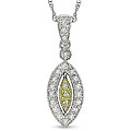10k Two-tone Gold 1/10ct TDW Diamond Necklace (H-I, I2-I3)
