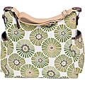 Designer oioi Chocolate truths OiOi Green Floral Disc Hobo Diaper Bag