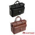 Siamod Giovani Double-compartment Leather Laptop Case