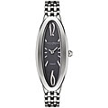 Christian Bernard Women's Oval Black Dial Stainless Steel Watch