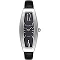 Christian Bernard Women's Rounded Rectangle Case Black Dial Watch