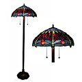 Tiffany-style Dragonfly Floor Lamp