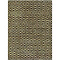Hand-knotted Morocco Black/ Gold Hemp and Vegetable Dye Rug (3' x 5')