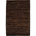 Hand-knotted All-Natural Earth Brown Hemp Rug (9' x 12')