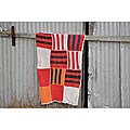 Vintage Stripe Crocheted Throw Blanket