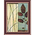 Dominique Gaudin 'Quiet Leaves' Framed Canvas Art