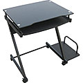 Black Glass Computer Cart