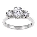 Tacori Platinum Cubic Zirconia and 1/2ct TDW Diamond Engagement Ring (G, VS) ...
