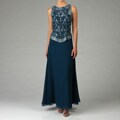 JLaxmi Women's Handmade-bead Detailed Mock 2-piece Dress