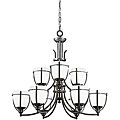 Regency 9-light Black Pewter Chandelier