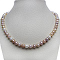 Multi-colored Pink Freshwater Pearl 16-inch Necklace (6.5-7 mm)