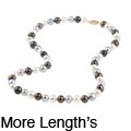 Dark Multi-colored Freshwater Pearl 18-inch Necklace (7-7.5 mm)
