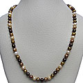 Multi-colored Brown Freshwater Pearl 36-inch Strand (7.5-8 mm)