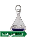 Sterling Silver Enamel Small Sailboat Charm