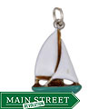 Best in Show Sterling Silver Enamel Large Sailboat Charm