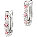 14k White Gold 1/2ct TDW Pink and White Diamond Earrings (H, SI2)