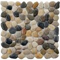 SomerTile 12x12-in Riverbed Multi Natural Stone Mosaic Tile (Pack of 10)