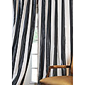 Signature Stripe Faux Silk Taffeta 84-inch Curtain Panel