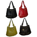 Amerileather Rila Zip Leather Shoulder Bag